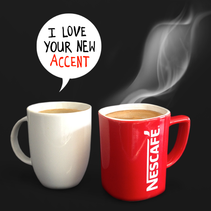 Nescafé's new logo is designed to resemble a steaming mug of coffee.